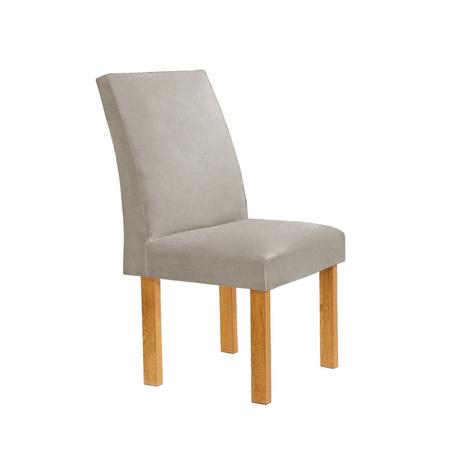 Imagem de Conjunto Mesa Manuela 160cm com 6 Cadeiras Canela Tampo Dakota Plus com Vidro Cinamomo/Off White/Bege Claro