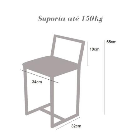 Imagem de Conjunto Mesa Redonda Branca 4 Cadeiras Pequena Estofado Industrial Black