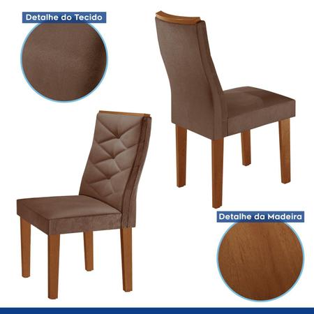 Imagem de Conjunto Mesa Redonda com 4 Cadeiras Tampo MDF Barcelona Yescasa