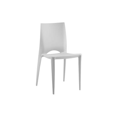 Imagem de Conjunto Mesa Square Redonda Branco 88cm com 4 Cadeiras Zoé - Branca