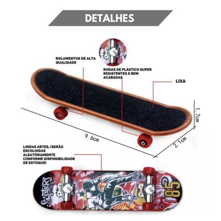 Fingerboard Skate Dedo Profissional Rodinhas E Rolamento