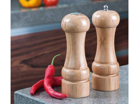 Conjunto Moedor Pimenta e Saleiro Bamboo - Mor Imagem de Conjunto Moedor Pimenta e Saleiro Bamboo - Mor
