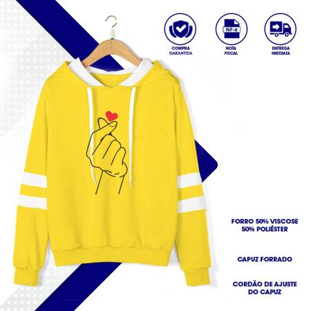 jimin yellow moletom com capuz