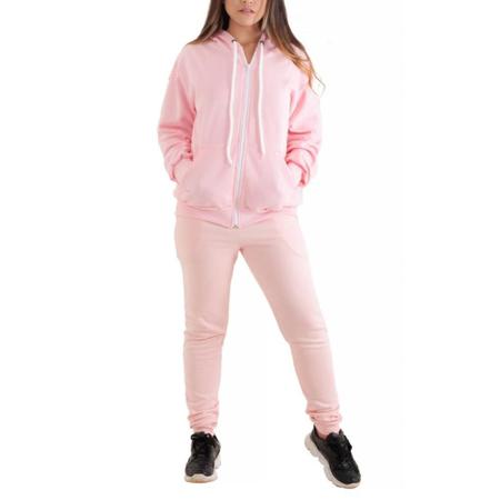 Moletom Zíper Feminino Rosa - Compre agora