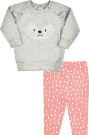 Imagem de Conjunto Moletom Flanelado Menina Bebe Inverno P M G