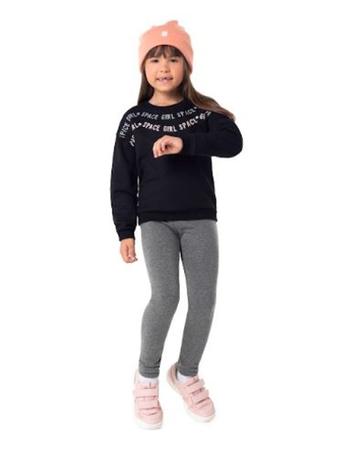 Conjunto Moletom Infantil Menina Blus o Moletom e Cal a Legging