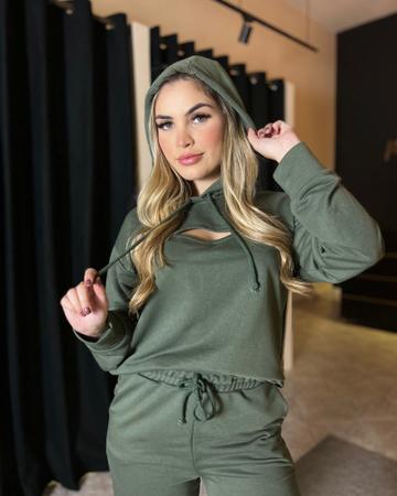 Conjunto moletom exercito feminino hot sale