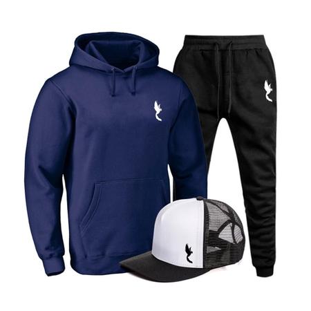 Moletom polo best sale blu canguru masculino