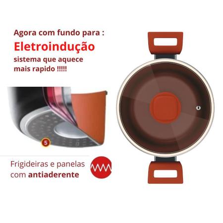 Imagem de Conjunto Panelas Fogão Indução 3 Peças Colorstone Terracota