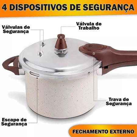 Imagem de Conjunto Panelas Panela pressão Ceramica Vanilla Brinox 10pç