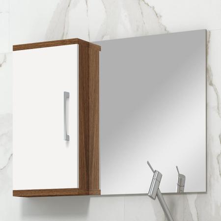 Imagem de Conjunto Para Banheiro Perfil 80 Espelho e modulo SEM Cuba