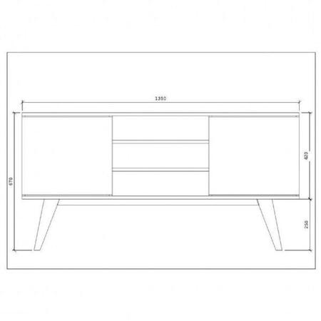 Imagem de Conjunto para Sala de Estar 2 Rack para TV até 65 Polegadas com 2 Portas e 3 Nichos Estilare