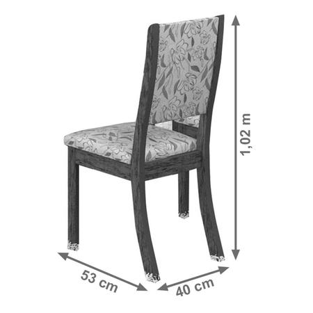 Imagem de Conjunto para Sala de Jantar Mesa e 4 Cadeiras com Bar Viero Via Avelã/Passion