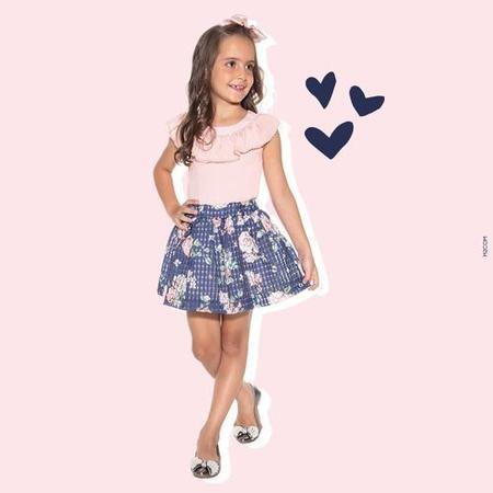 Conjunto Infantil de Menina, com Short e Blusa, Festa,8 Anos