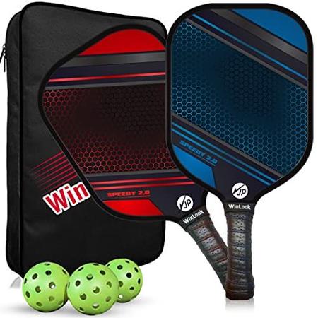 Imagem de Conjunto Pickleball JP WinLook Premium - Palhetas Grafite Mulheres/Homens, Bolas, Bolsa