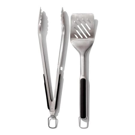 Imagem de Conjunto Pinça e Espátula para Churrasco de Aço Inox Oxo 2PÇS