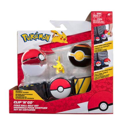 Pokemon Pokebola Pikachu Figura Batalha Cinto Brinquedos, Magalu Empresas