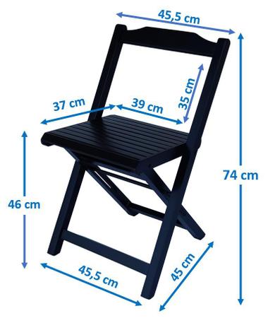 Imagem de Conjunto Prático Mesa e 4 Cadeiras Dobrável Preto, Bar-Cozinha-Lazer-Varanda ( REDONDA )