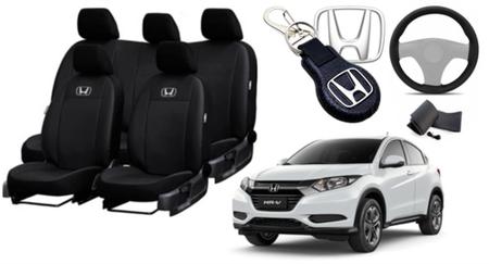 Imagem de Conjunto Premium Personalizado Honda HR-V 2015-2024 + Volante + Chaveiro