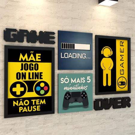 Imagem de Conjunto Quadros Gamer - Só Mais 5 Minutinhos