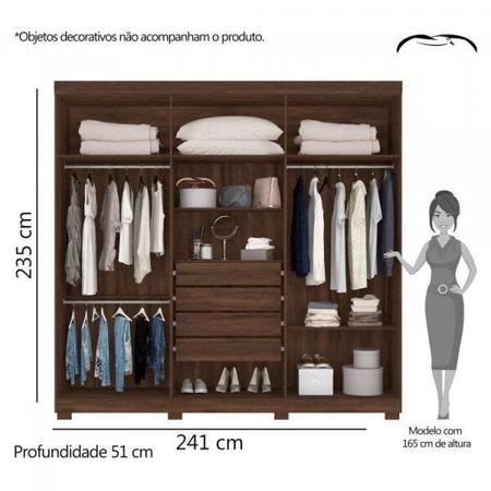 Imagem de Conjunto Quarto de Casal Guarda-Roupa de Casal 6 Portas e Painel para TVs 43" Espresso Móveis