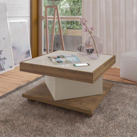 Conjunto Rack e Mesa de Centro Mackay Pinho Off White - CasaH Imagem de Conjunto Rack e Mesa de Centro Mackay Pinho Off White