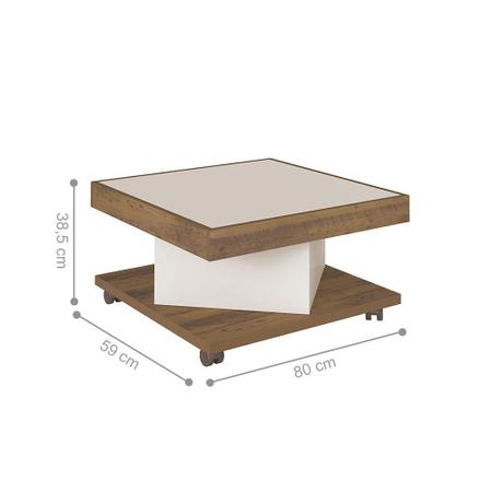 Conjunto Rack e Mesa de Centro Mackay Pinho Off White - CasaH Imagem de Conjunto Rack e Mesa de Centro Mackay Pinho Off White