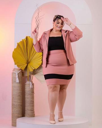 Imagem de Conjunto Saia e Blazer Plus Size Moda Roupa Feminina