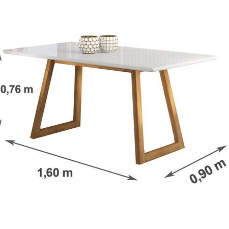 Jogo de mesa com 6 cadeiras paris moveis tradicao