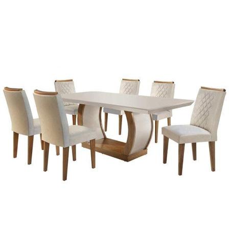 Imagem de Conjunto Sala de Jantar 6 Cadeiras Kate Espresso Móveis