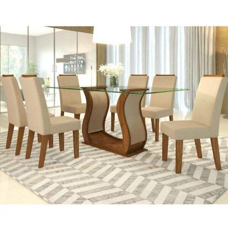 Imagem de Conjunto Sala de Jantar com 6 Cadeiras Guess Espresso Móveis