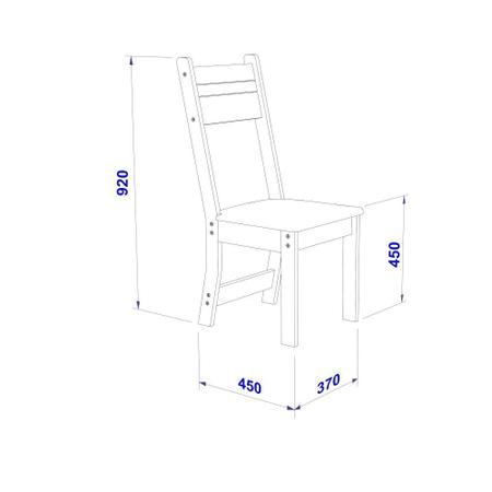 Imagem de Conjunto Sala de Jantar Mesa 110cm 4 Cadeiras Vera Indekes