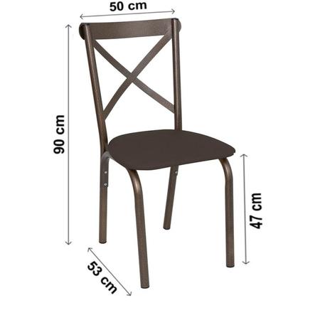 Imagem de Conjunto Sala de Jantar Mesa 140x80cm Tampo Vidro com 6 Cadeiras Karina Ciplafe