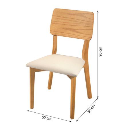 Imagem de Conjunto Sala de Jantar Mesa 160cm Tampo Madeira/Vidro Rubi Slim com 6 Cadeiras Rubi Tradição Móveis