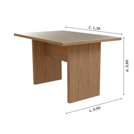 Conjunto Mesa de Jantar Madetal Madri com 6 Cadeiras V