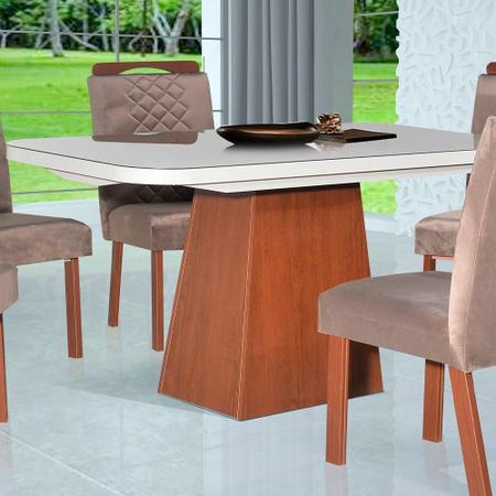 Conjunto Mesa de Jantar Madetal Madri com 6 Cadeiras V