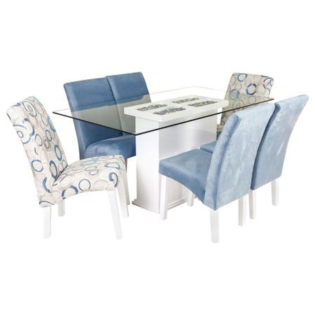 Conjunto Sala de Jantar Mesa São Francisco e 6 Cadeiras Premium - D'Confort  Design