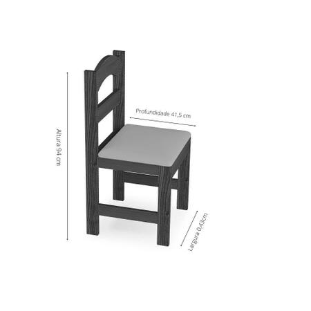 Conjunto de Mesa Com 4 Cadeiras Para Cozinha Tampo Retangular 1,06m Praiana  Araúna Off White e Bege