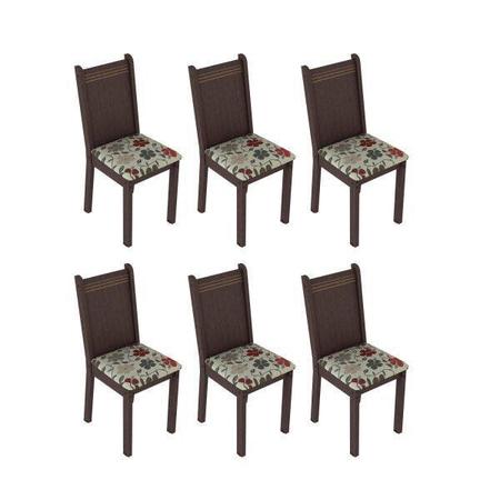 Imagem de Conjunto Sala de Jantar Mesa e 6 Cadeiras Maris Madesa