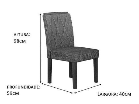 Conjunto Sala de Jantar Clara Mesa Freijo/Off White 1,20m C/ 04 Cadeiras  Joli Palha Moveis Leifer