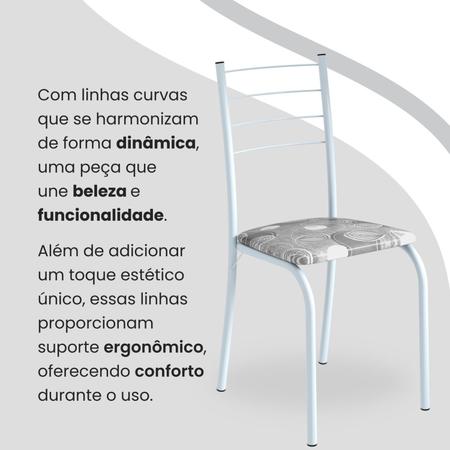 Imagem de Conjunto Sala de Jantar Mesa Quadrada 75x75cm Tampo Granito Ocre 4 Cadeiras Rio
