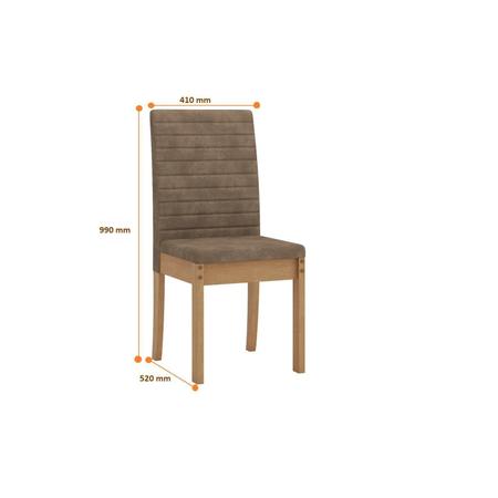 Imagem de Conjunto Sala de Jantar Mesa Sarah 160x90cm Tampo Vidro/MDF com 6 Cadeiras Verona Sonetto Móveis
