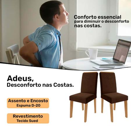 Conjunto Sala de Jantar Mesa São Francisco e 6 Cadeiras Premium - D'Confort  Design