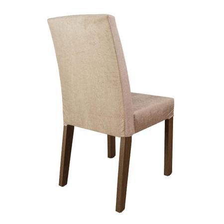 Imagem de Conjunto Sala de Jantar Mesa Tampo de Madeira 4 Cadeiras Rustic/Cinza/Imperial Keila Madesa