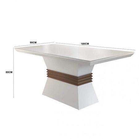 Imagem de Conjunto Sala de Jantar Mesa Tampo MDF 6 Cadeiras Clarice Espresso Móveis