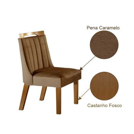 Conjunto Sala De Jantar Mesa Tampo Mdf E Vidro E 4 Cadeiras Lottus em  Promoção é no Buscapé