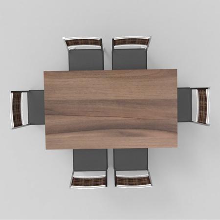 Conjunto De Mesa Com 6 Cadeiras Thais Moveis