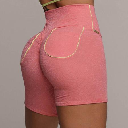 Imagem de Conjunto Short Empina Bumbum Nature Peach + Cropped Moving