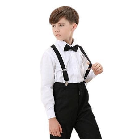 Camisa social hotsell infantil com suspensório