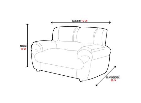 Imagem de Conjunto sofá 2 e 3 lugares 7025 tecido suede aveludado cinza-bonequinha móveis